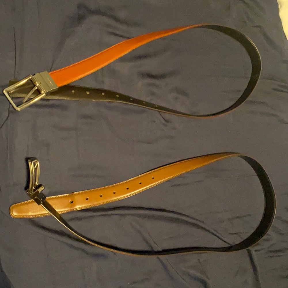 🔥🔥 2 Perry Ellis Reversible Black Brown Belts Bundle